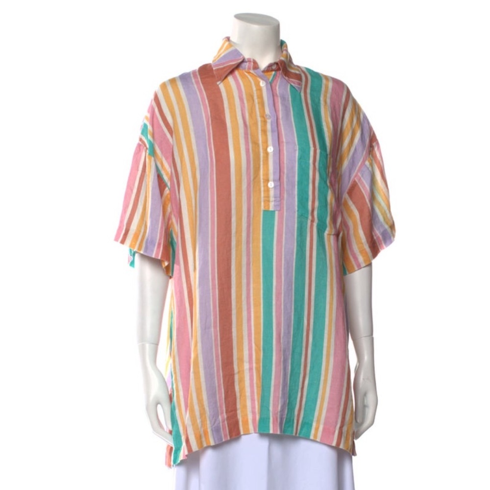Ephemera Striped Short Sleeve Tunic